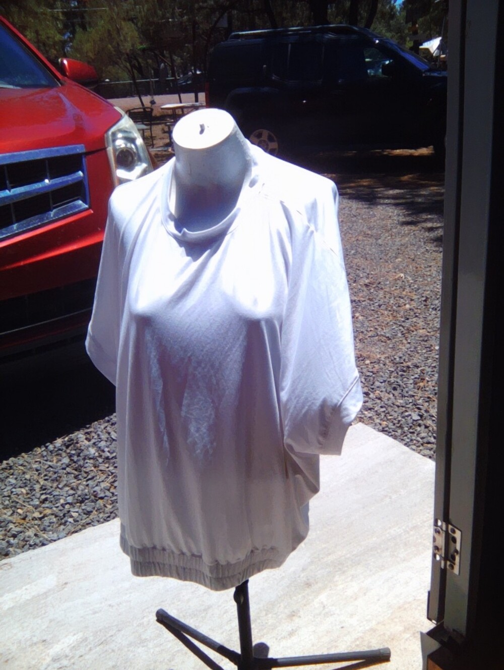 White Short-Sleeve Blouse - Classic Relaxed Fit